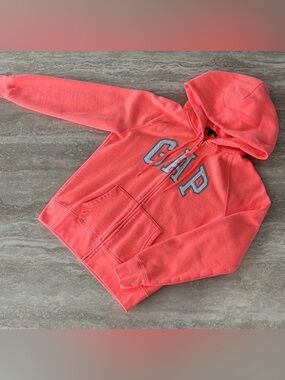 GAP Coral Pink Full-Zip Hoodie Medium